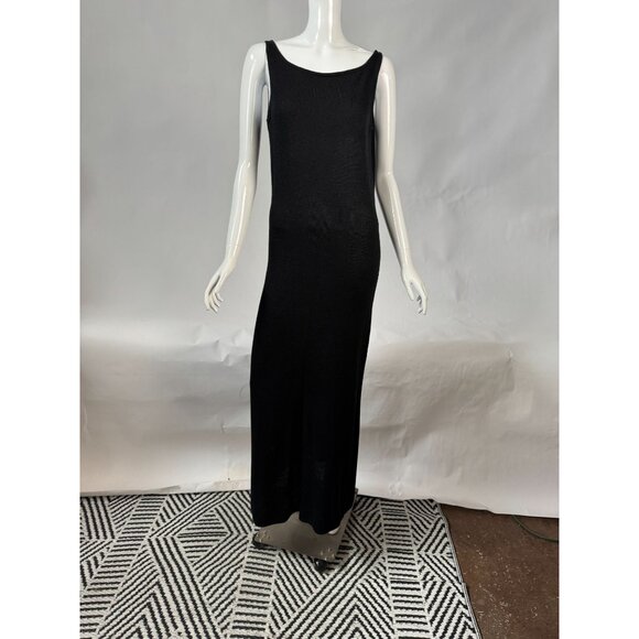 The Limited Black Sleeveless Maxi Dress M Acrylic/Nylon Blend - Picture 9 of 16